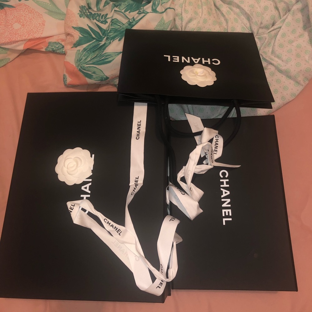 Chanel shopping boxes set of 2